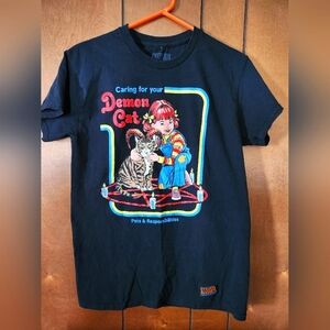 Small Steven Rhodes demon cat tee